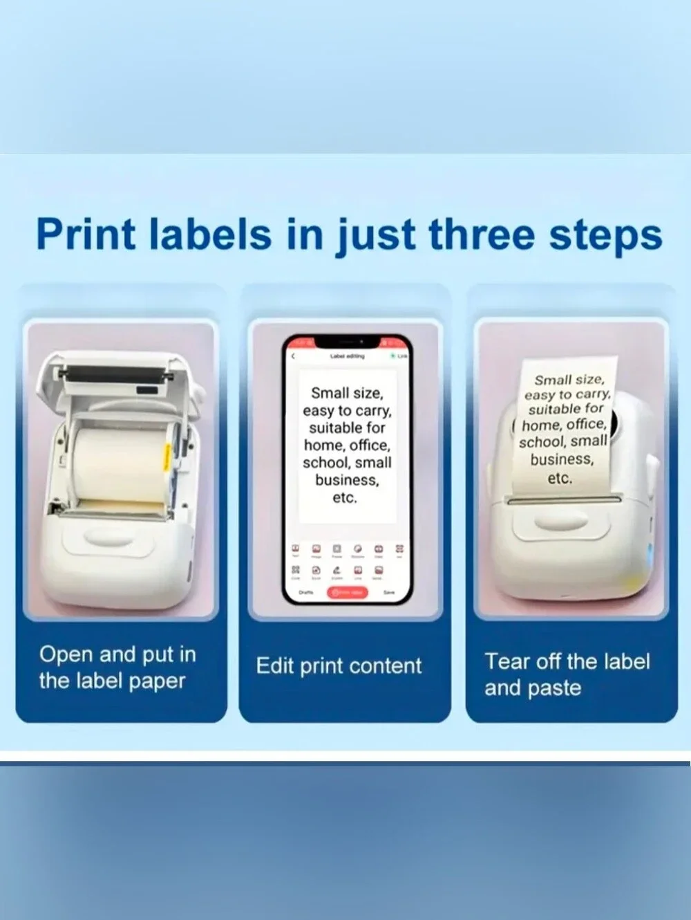 MARK LIFE White Thermal Label Printer Kit, with Labels, Sealed, NEW